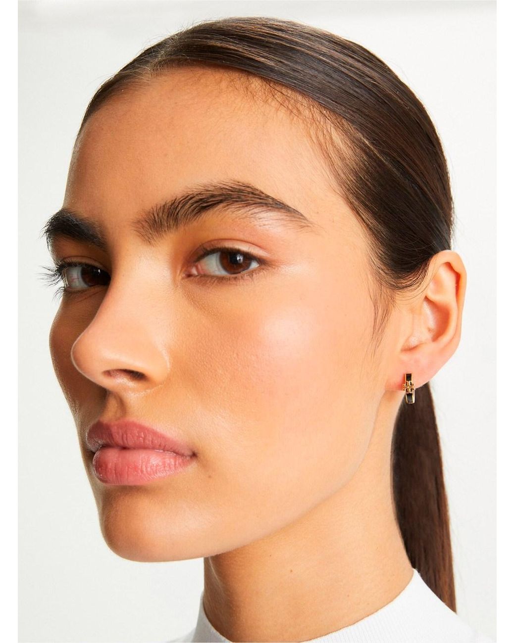 Tory Burch Metallic Hoop Earrings Kira