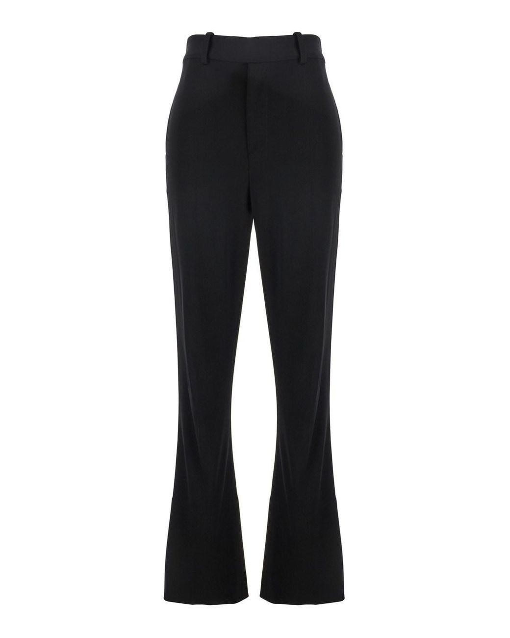 Bottega Veneta Black Flared Pants With Belt Loops