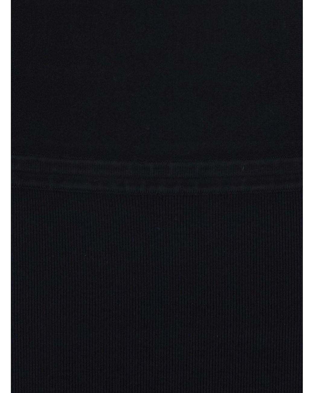 Semicouture Black Midi Knit Dress With V-Neck And Long Sleeves
