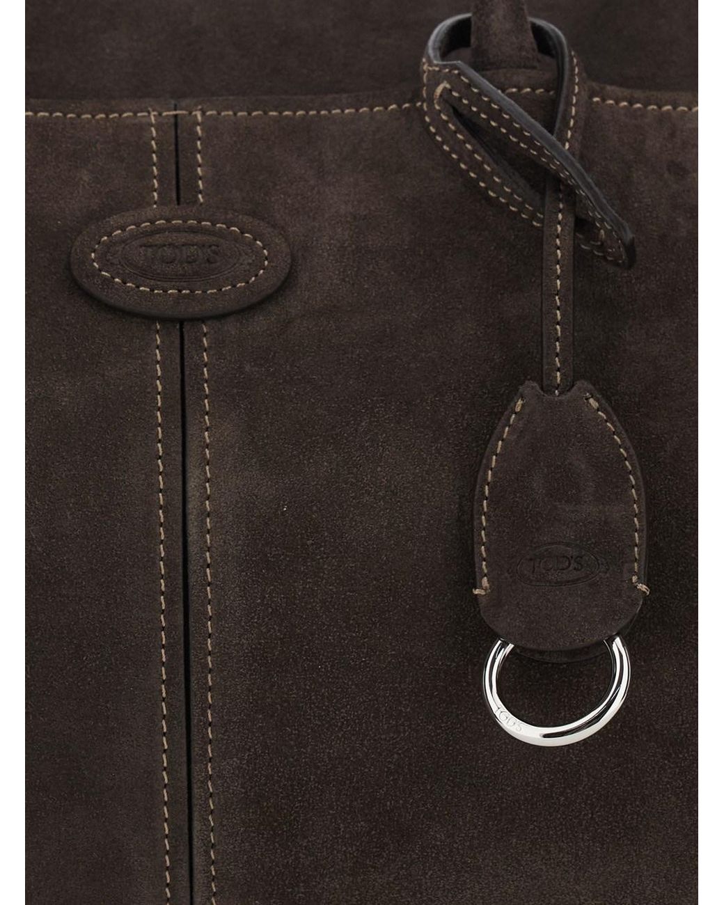 Tod's Black Shoulder Bag With Embossed Logo On The Front And Removable