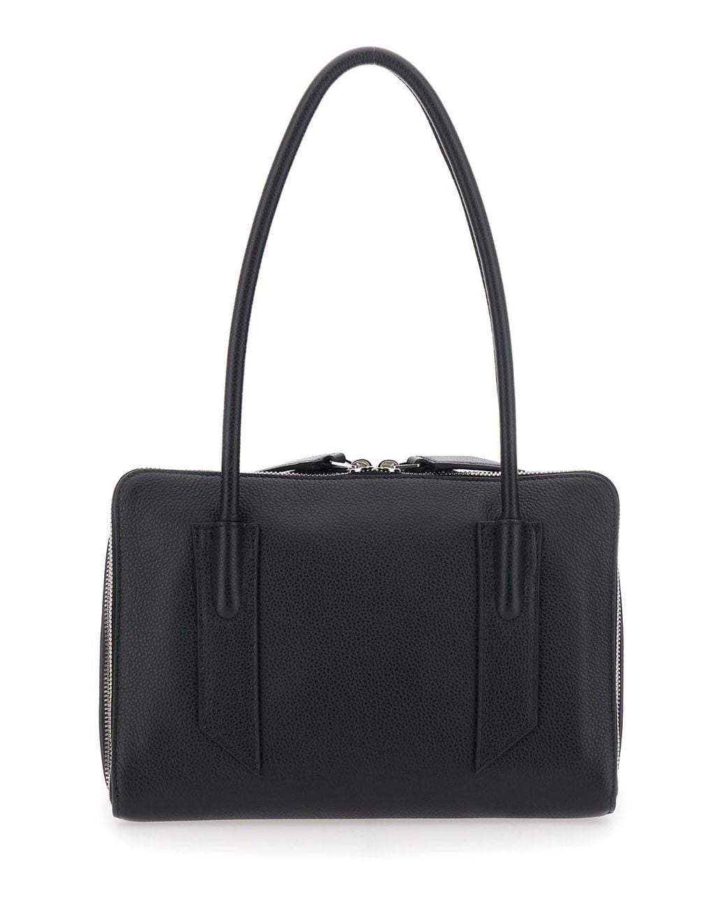 The Attico Black 'L'Altra Di Milano' Handbag With Compartment Design A
