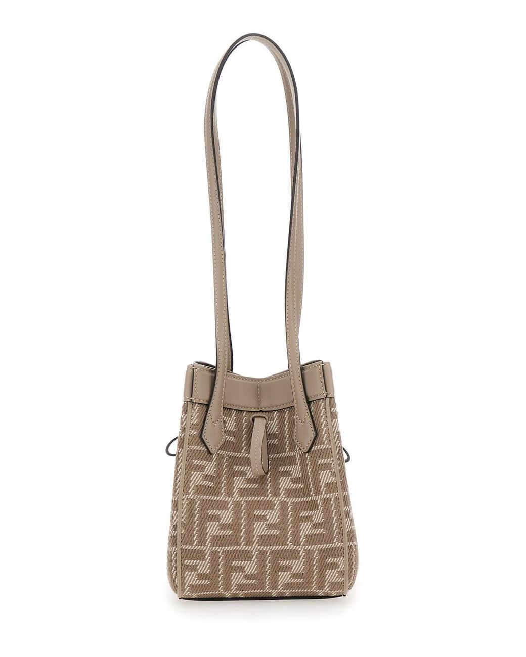 FENDI フェンディ Origami おりがみ ミニ ハンドバッグ 関税無料 Fendi Origami ミニ ファブリック ベージュ | Fendi