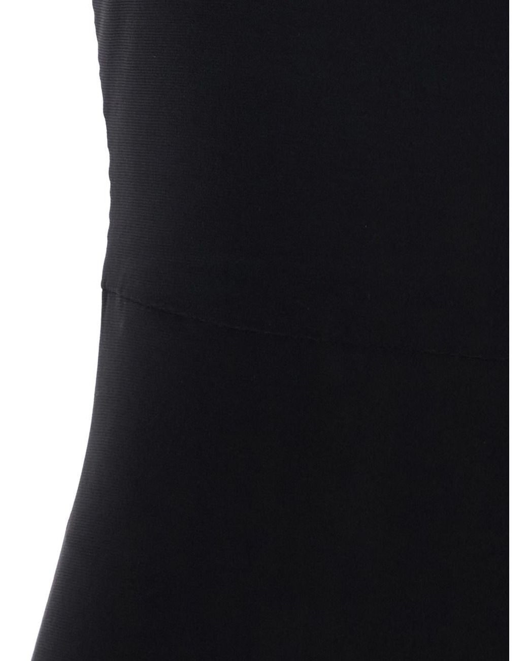 Norma Kamali Black Long Square-Neck Dress Polyester