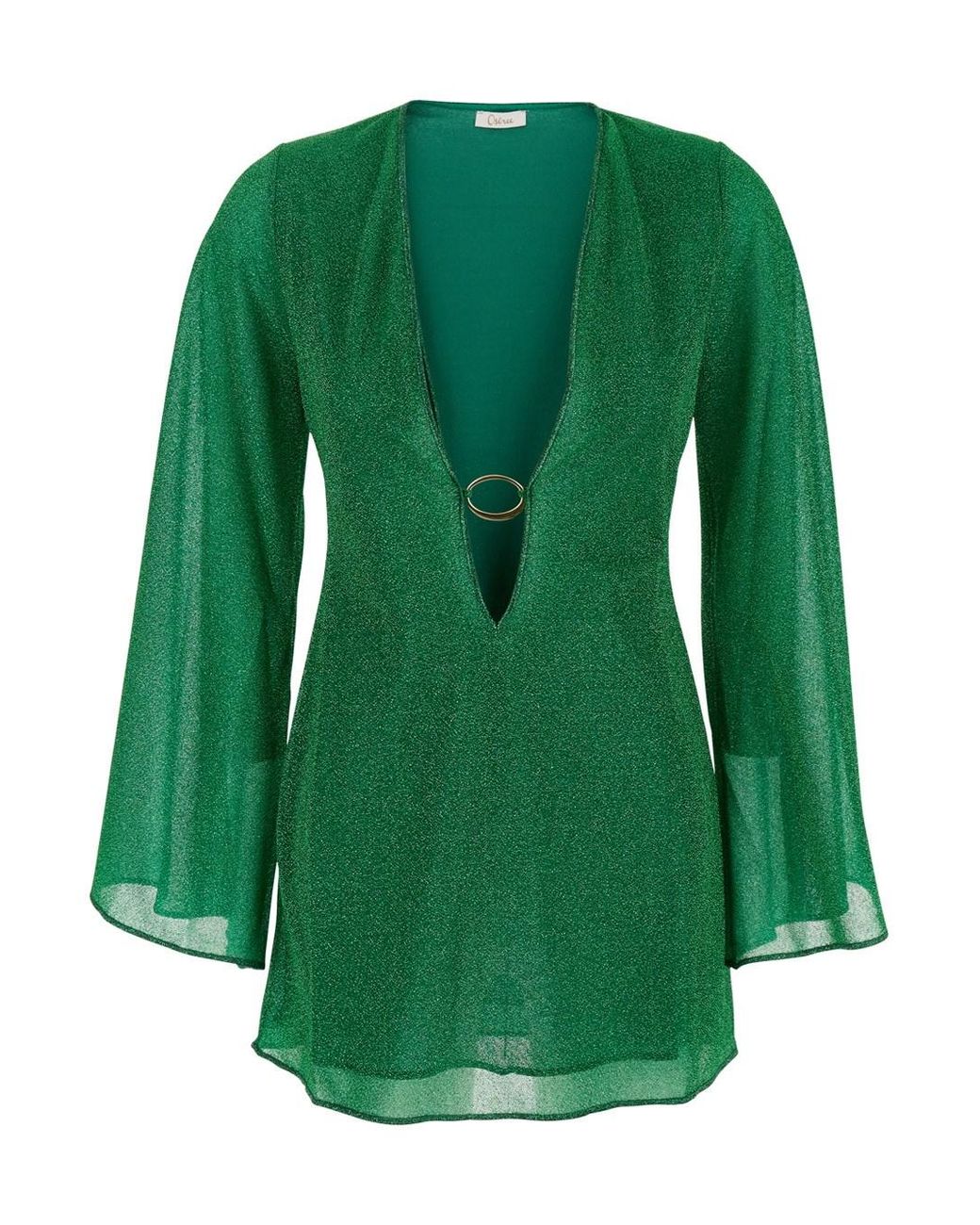 Osree Dress With Glitter Finish in Green | Lyst