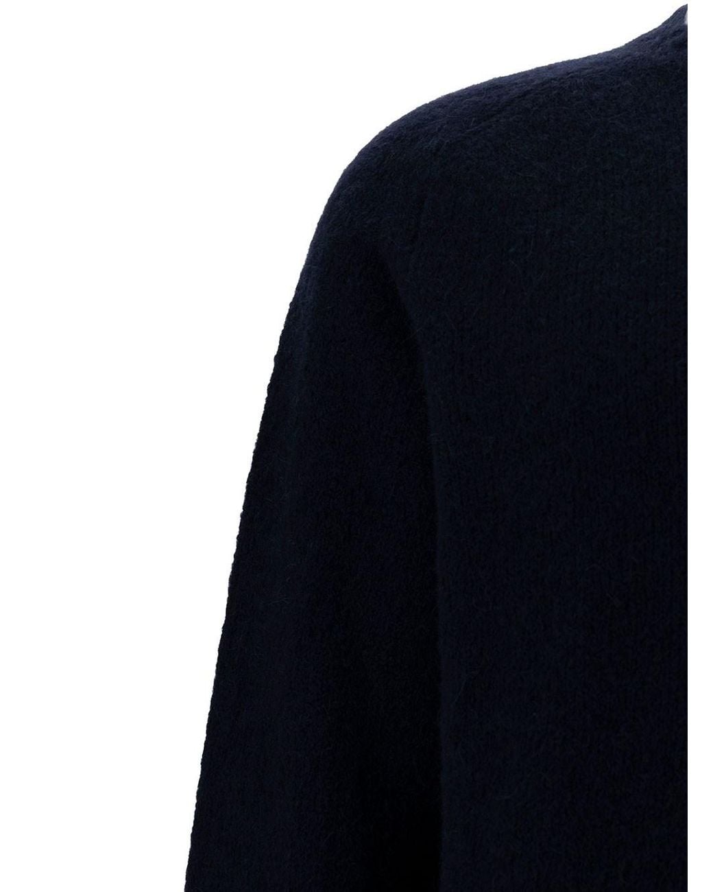 GAUDENZI Blue Crewneck Sweater With Ribbed Finishes for men