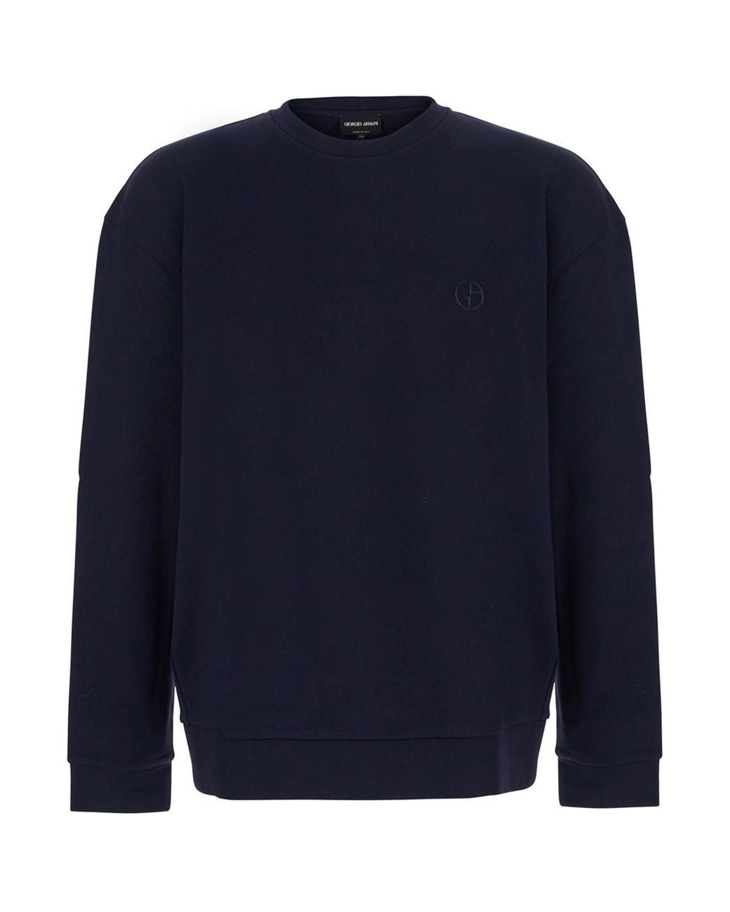Giorgio Armani Blue Sweatshirt Tech Fabric Sweater for men