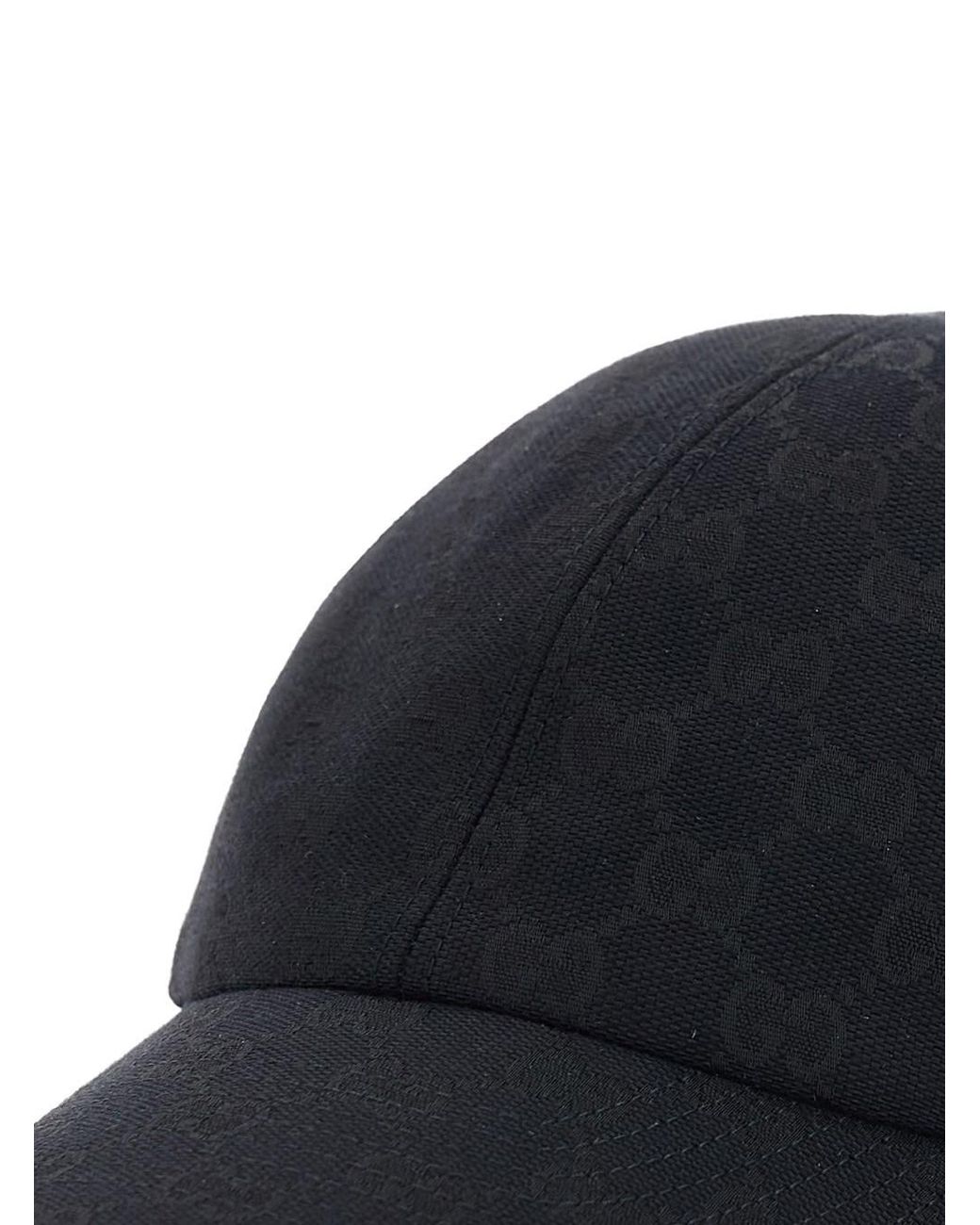 Gucci Blue Baseball Cap With Web Detail Gg Canvas Hat for men