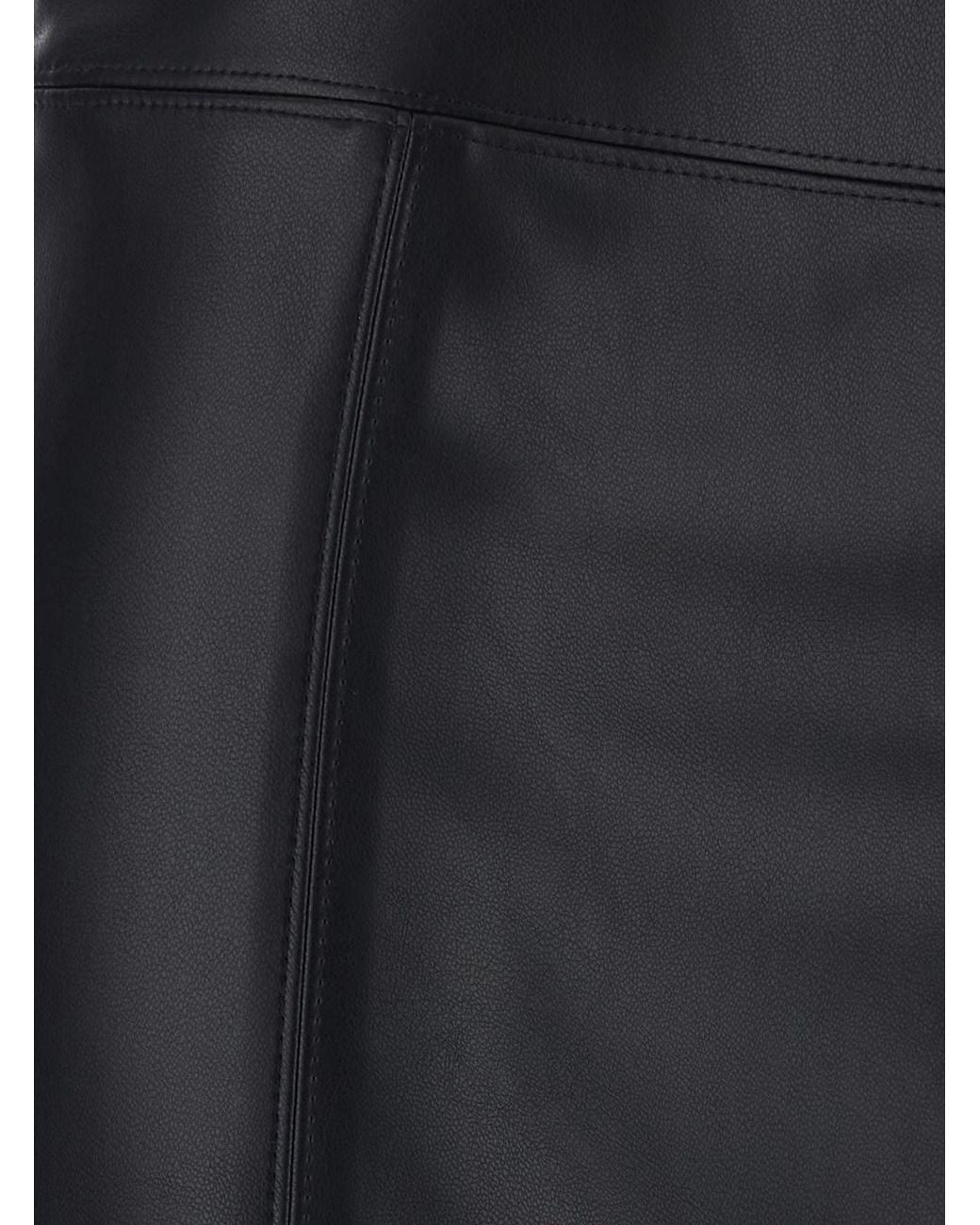 Max Mara Black Max Mara Midi Skirt Crisma Leather Polyester