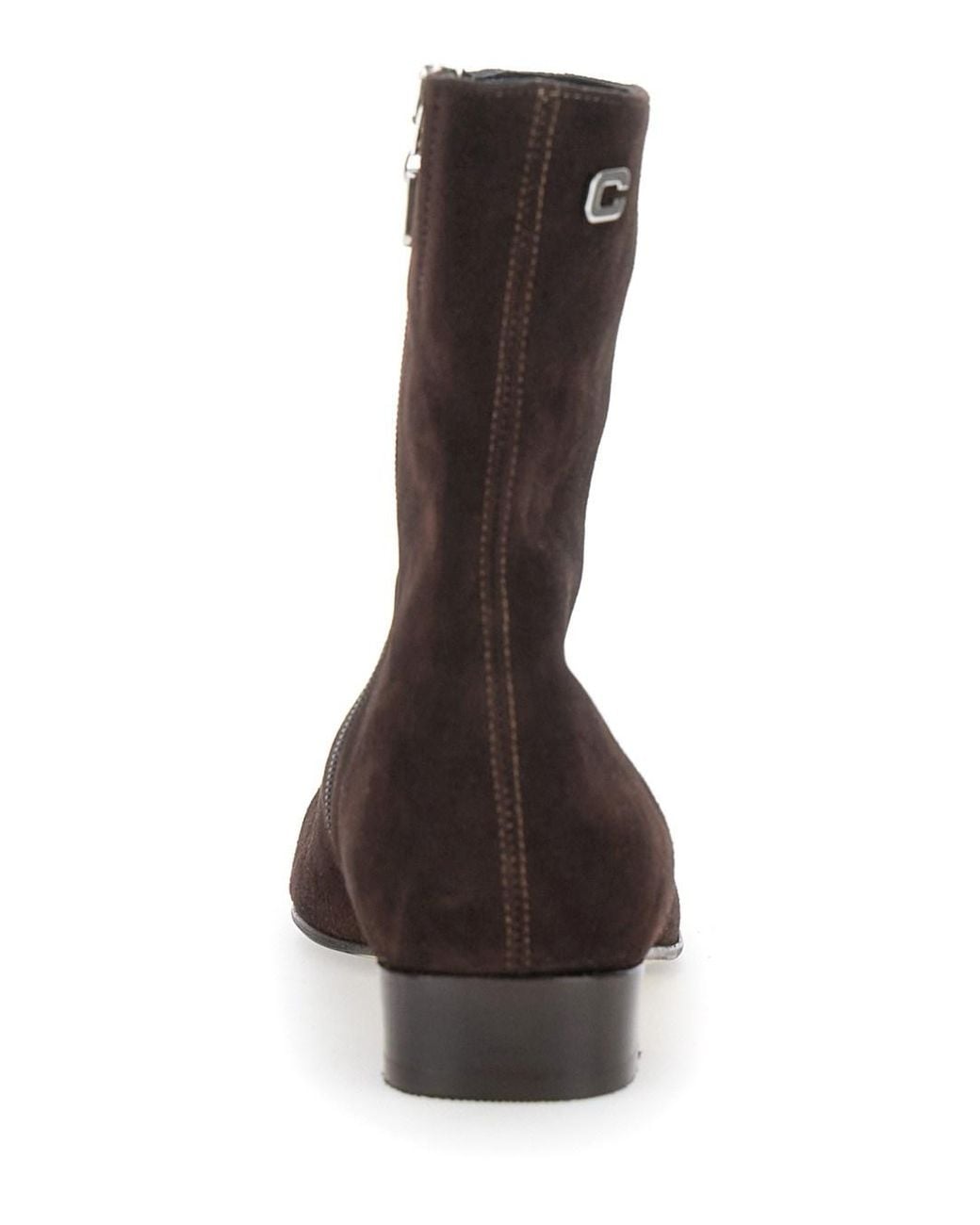 CAREL PARIS Black 'Aiglon' Boots With Logo Embroidery On The Side And Zip Cl
