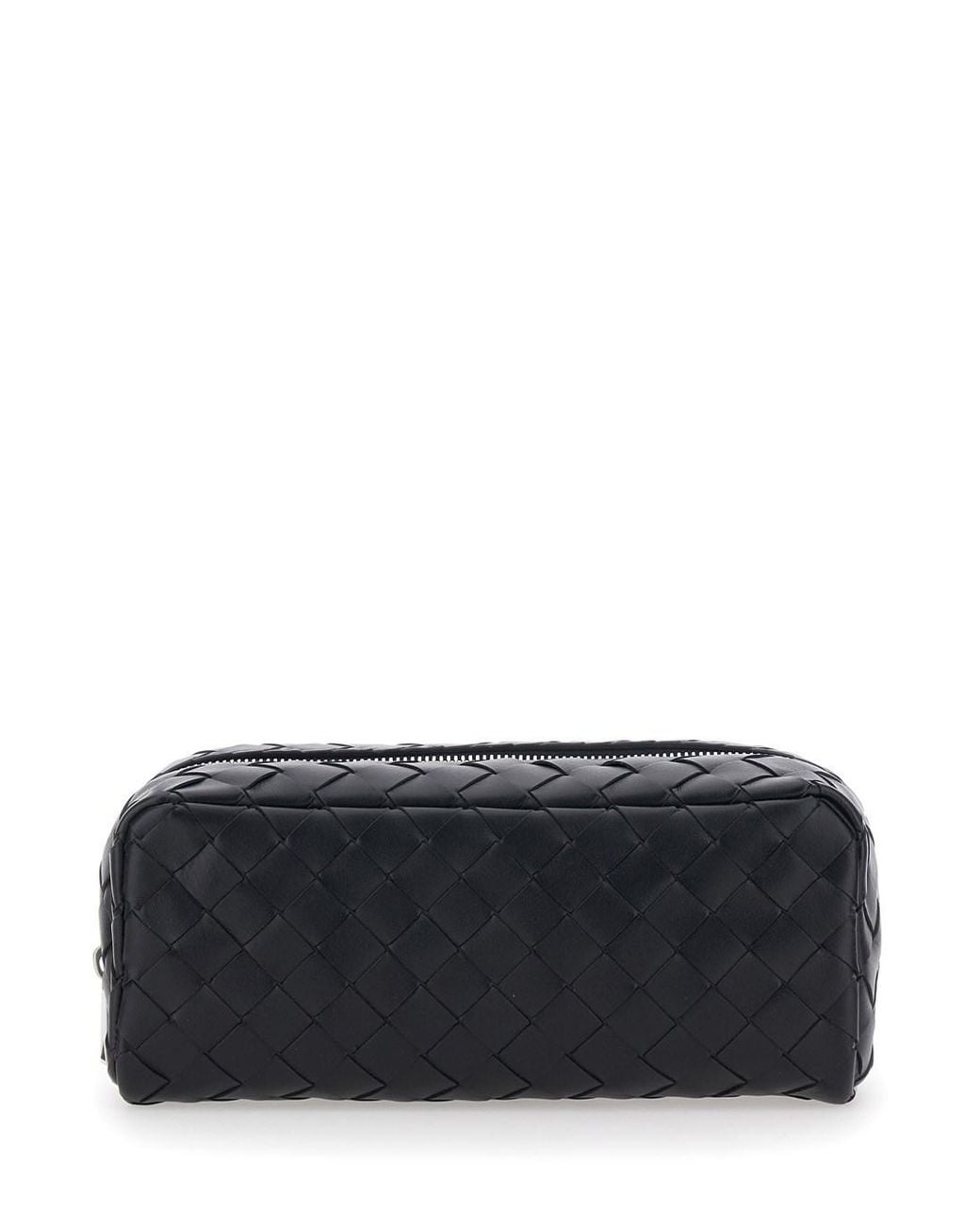 Bottega Veneta Black 'Avenue' Clutch Bag With All-Over Intreccio Motif for men