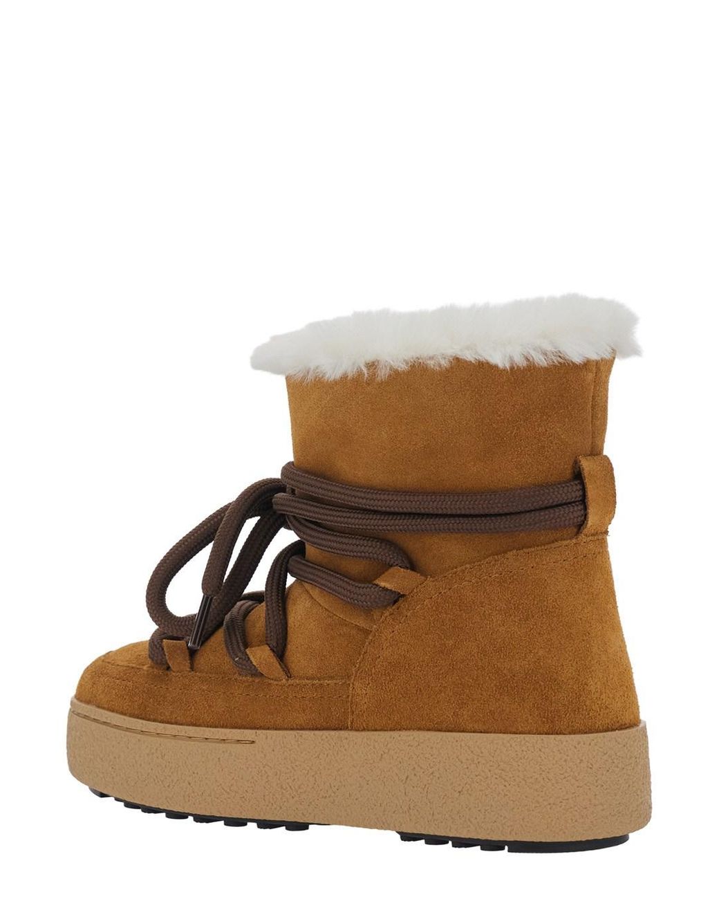 Moon Boot Brown Ltrack Sofia Mini Ankle Boots With Rubber Sole