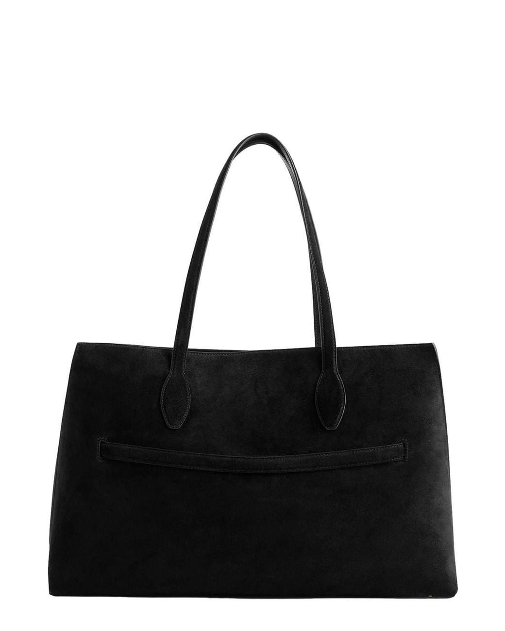 Totême Black 'Lounge' Tote Bag With Belt And Embossed Logo Lettering O
