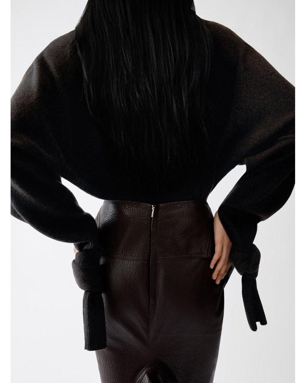 Jacquemus Black Le Pull Fiocco Is A Sweater With A High Collar And Long Slee