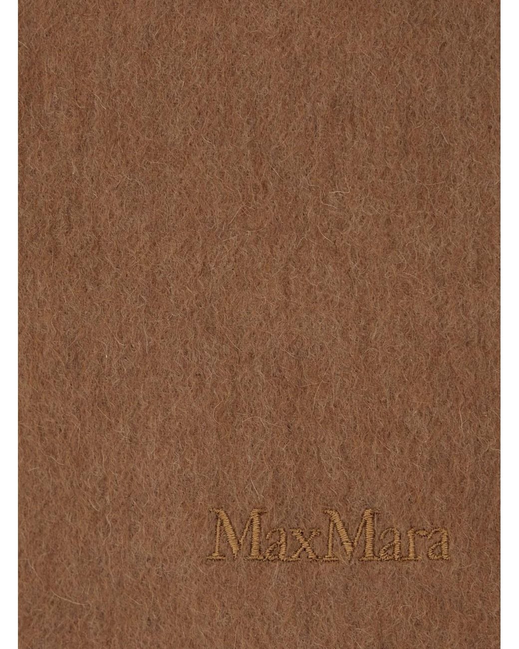 Max Mara Brown Tartan Scarf With Elegant Details