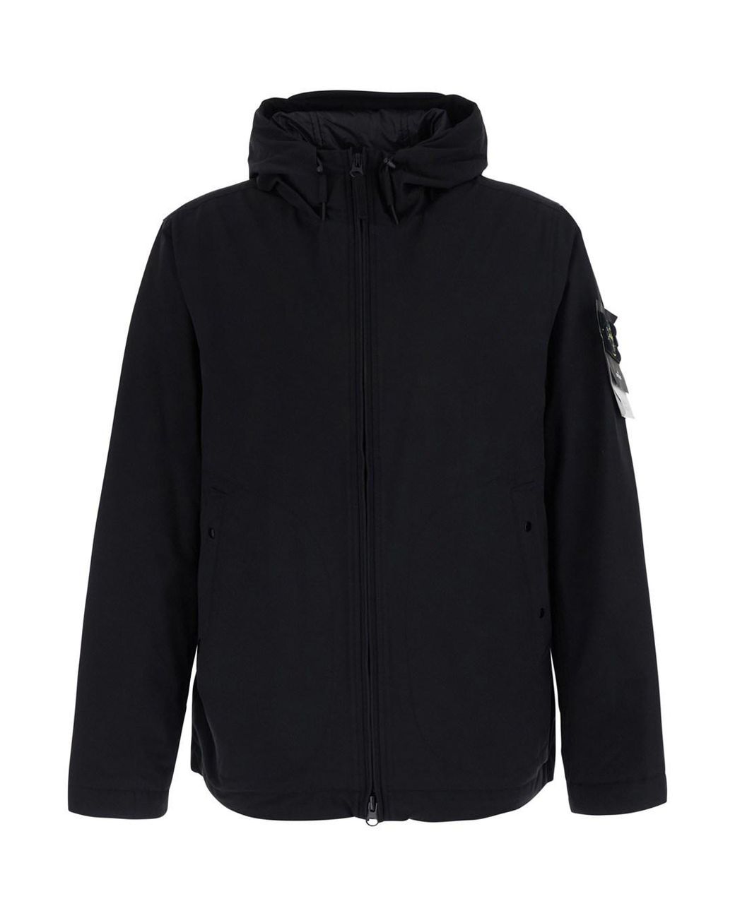 Stone Island Blue Soft Shell Jacket Tech Fabric Polyester Coat for men