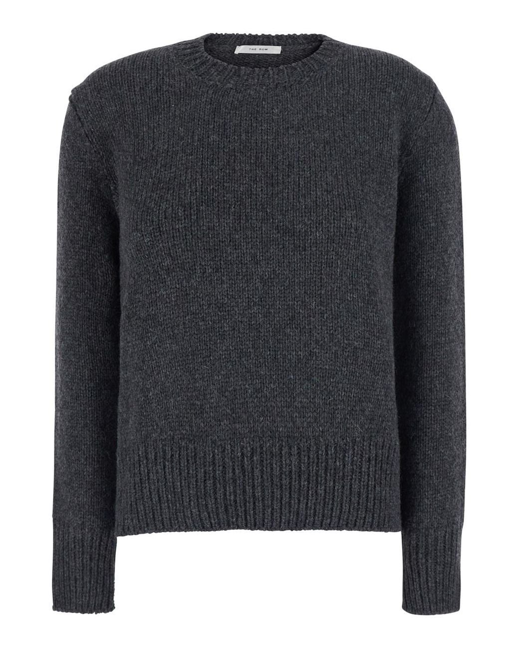 The Row Black 'Pato' Sweater With Round Neck And Ribbed Edges