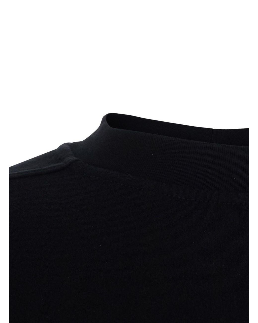 Rick Owens Black T-Shirt Jumbo Cotton T-Shirts for men