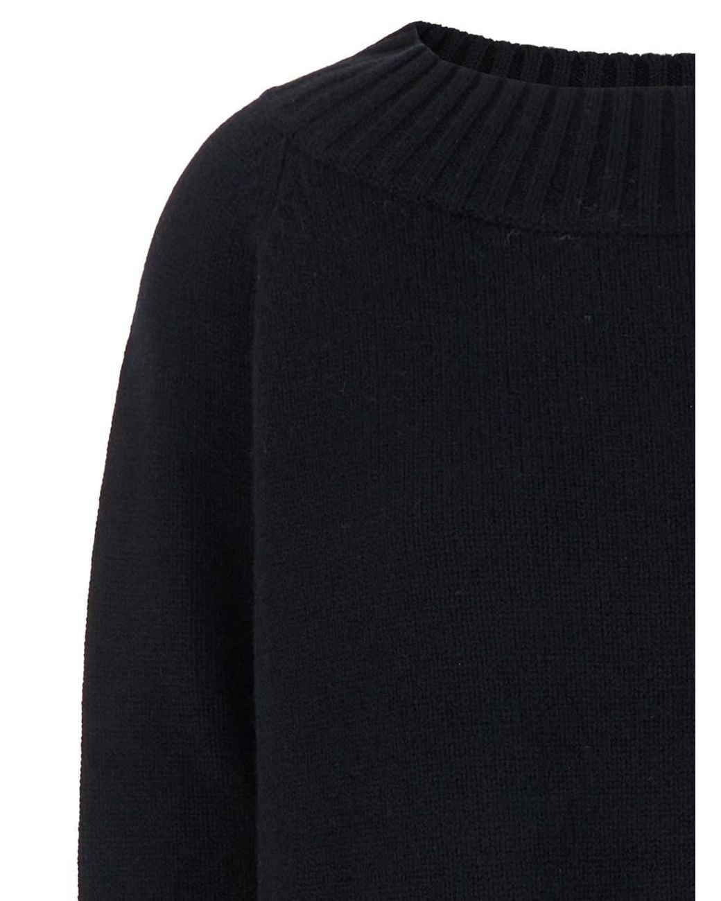 Max Mara Black 'Radames' Sweater With Boat Neckline