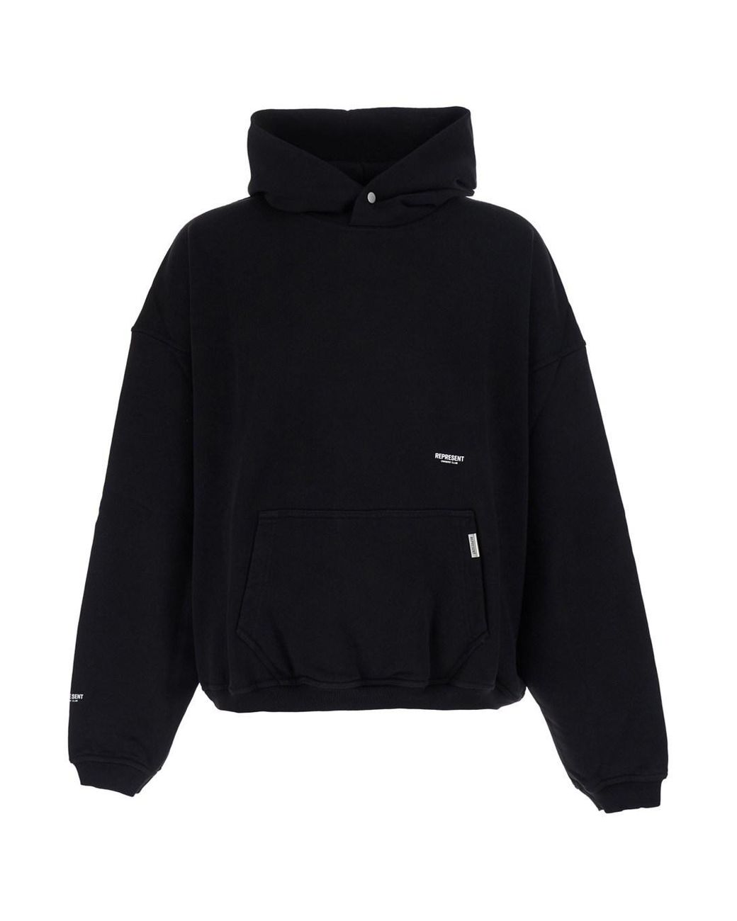Represent Black Hoodie Cotton Sweatshirts for men