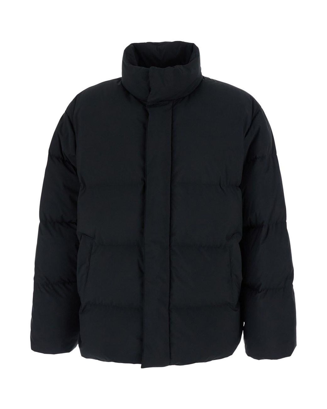 Saint Laurent Black Down Jacket Recycled Polyester Padded for men