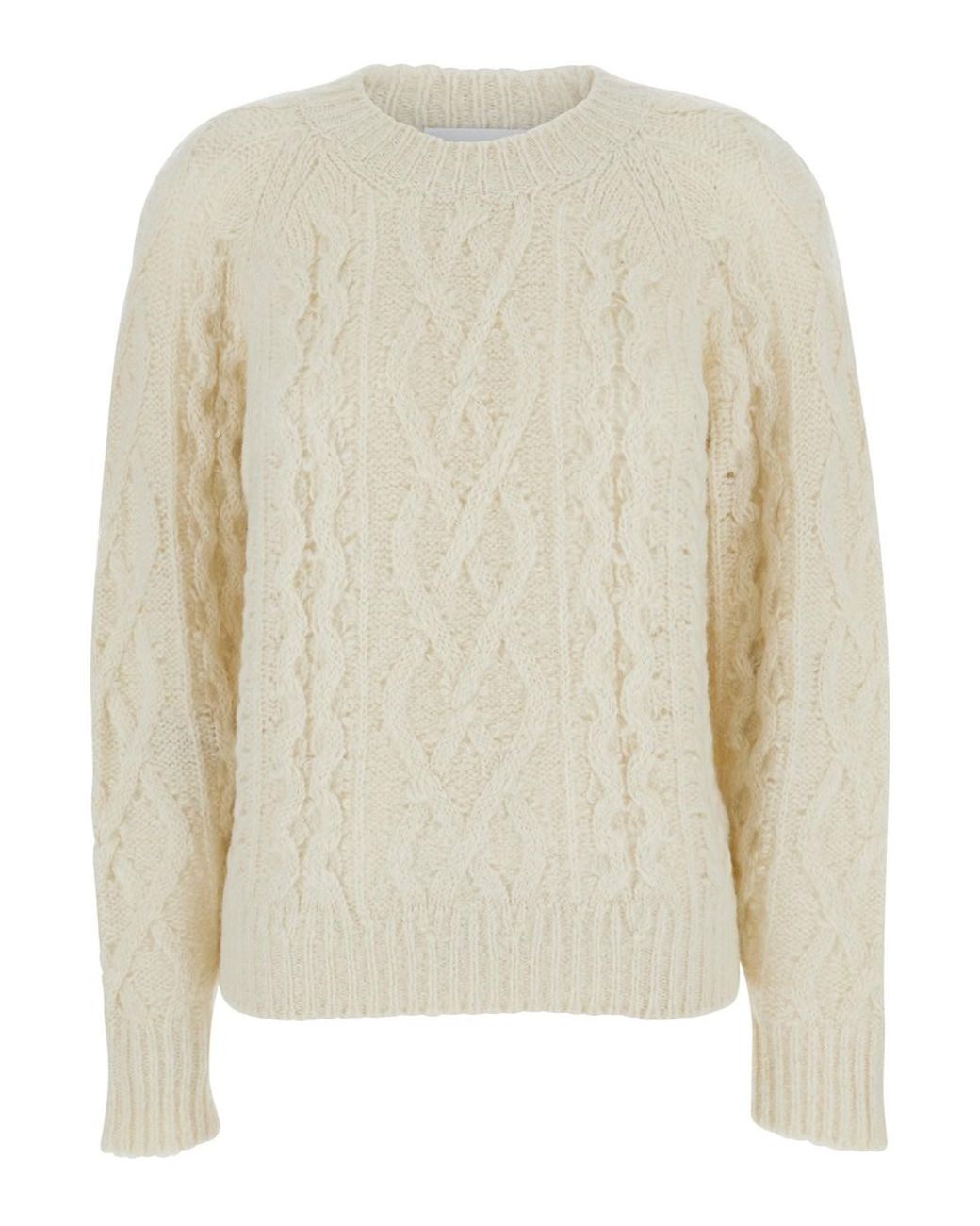 Isabel Marant White Knitted Crew Neck Sweater