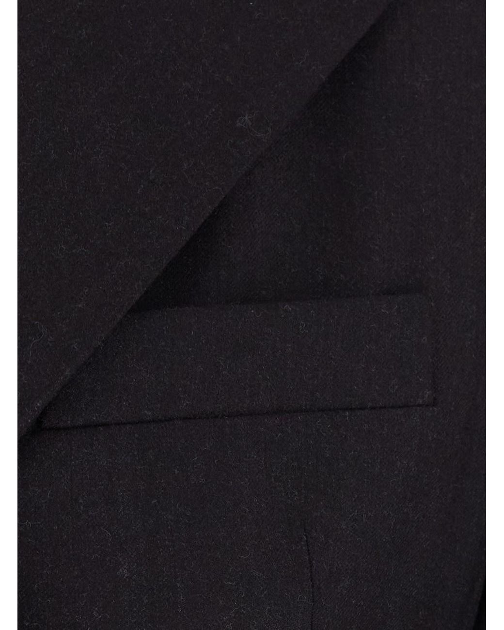 Tela Black 'Florence' Double-Breasted Jacket With Notched Revers