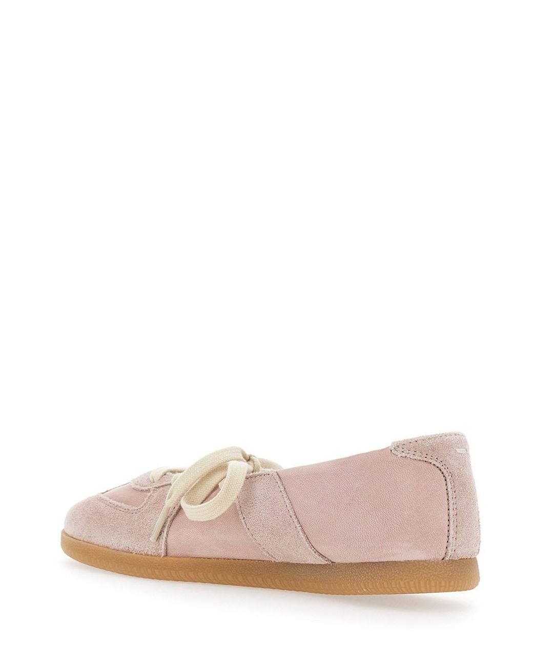 Maison Margiela Pink Low Top Sneakers Leather-Suede Sheep Trainers