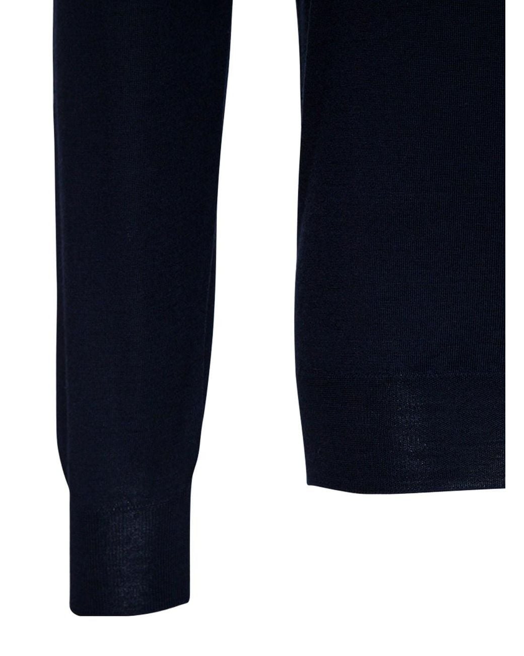 GAUDENZI Blue Long Sleeveed Polo Shirt for men