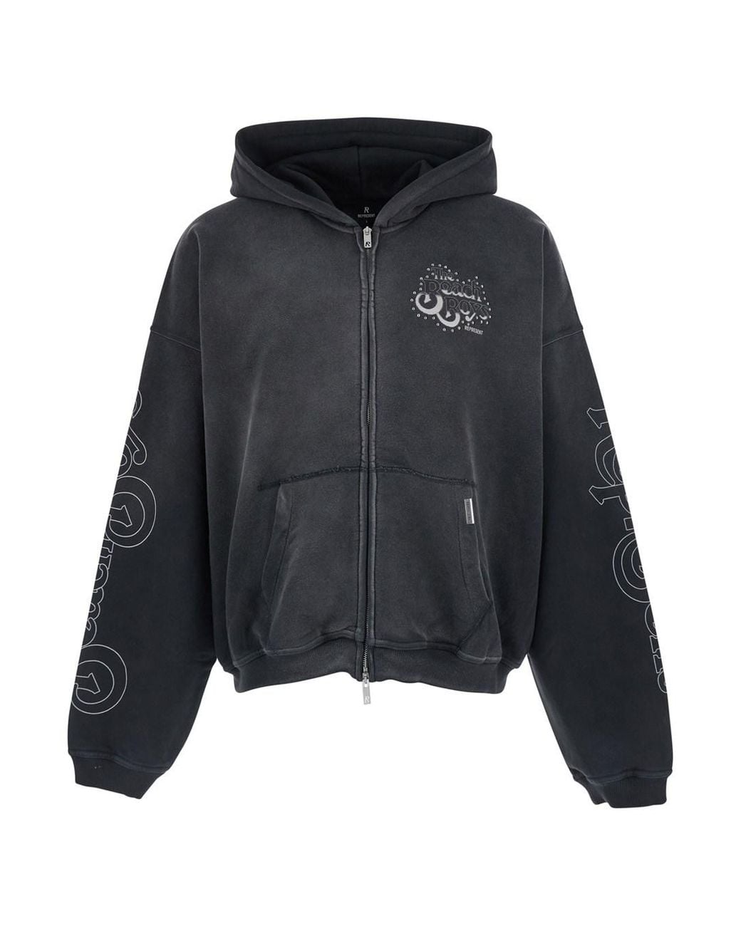 Represent Black Zip-Through Hoodie Endless Summer for men