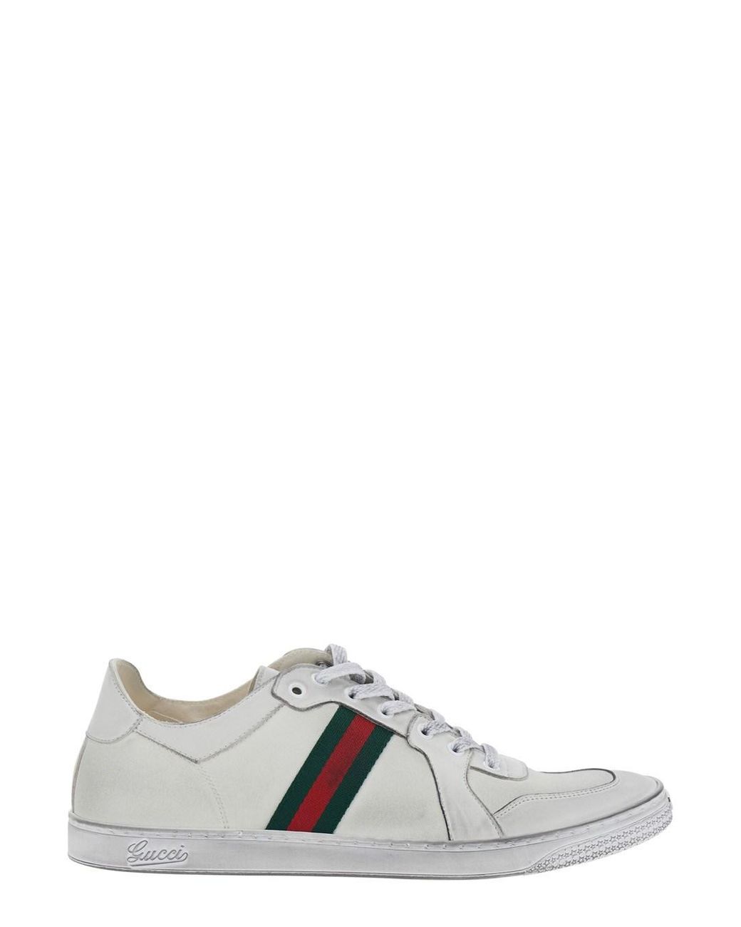 Gucci White Low Top Sneakers Coda Leather Trainers for men