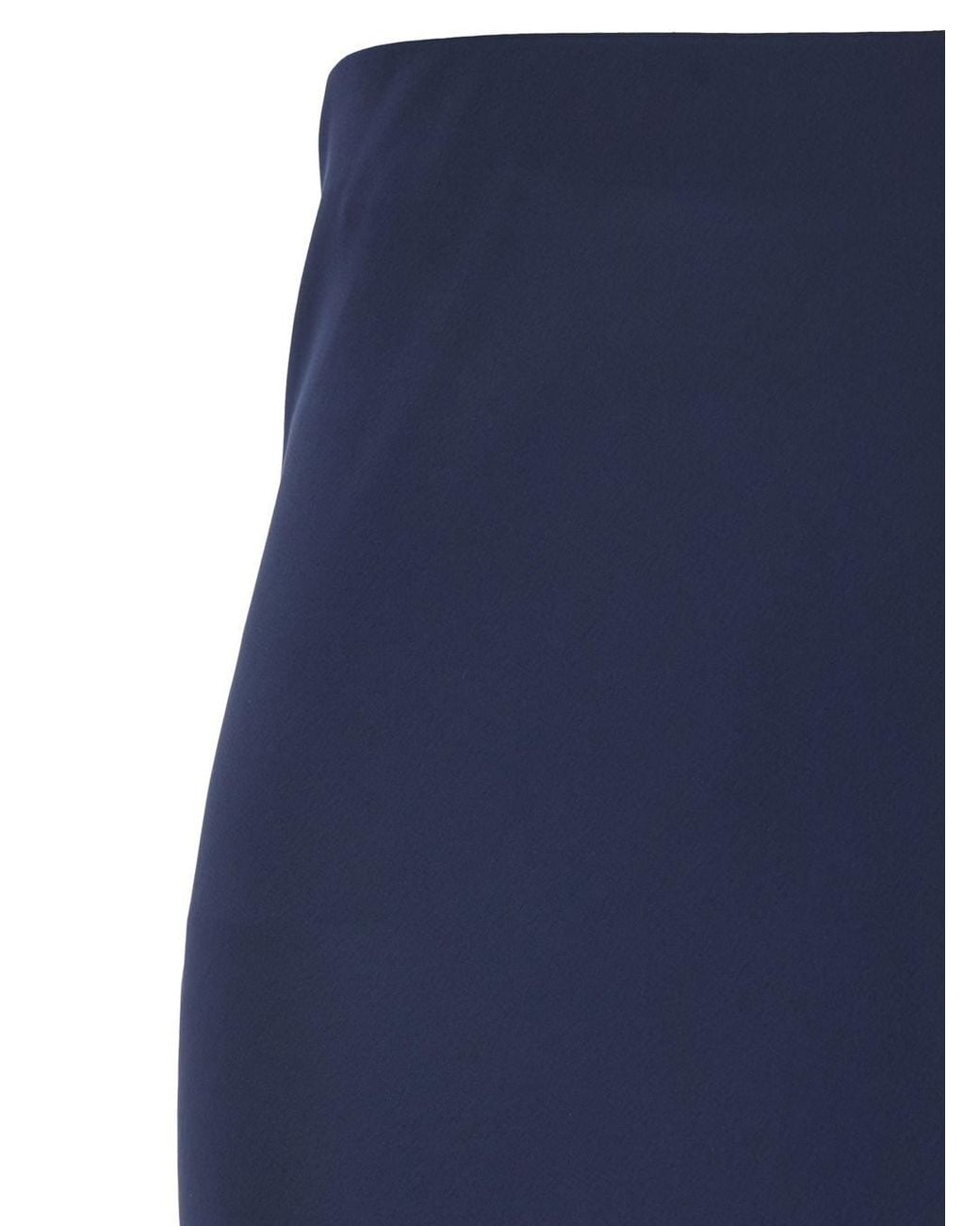 Le Plain Blue Long Skirt With Ruffle Detail