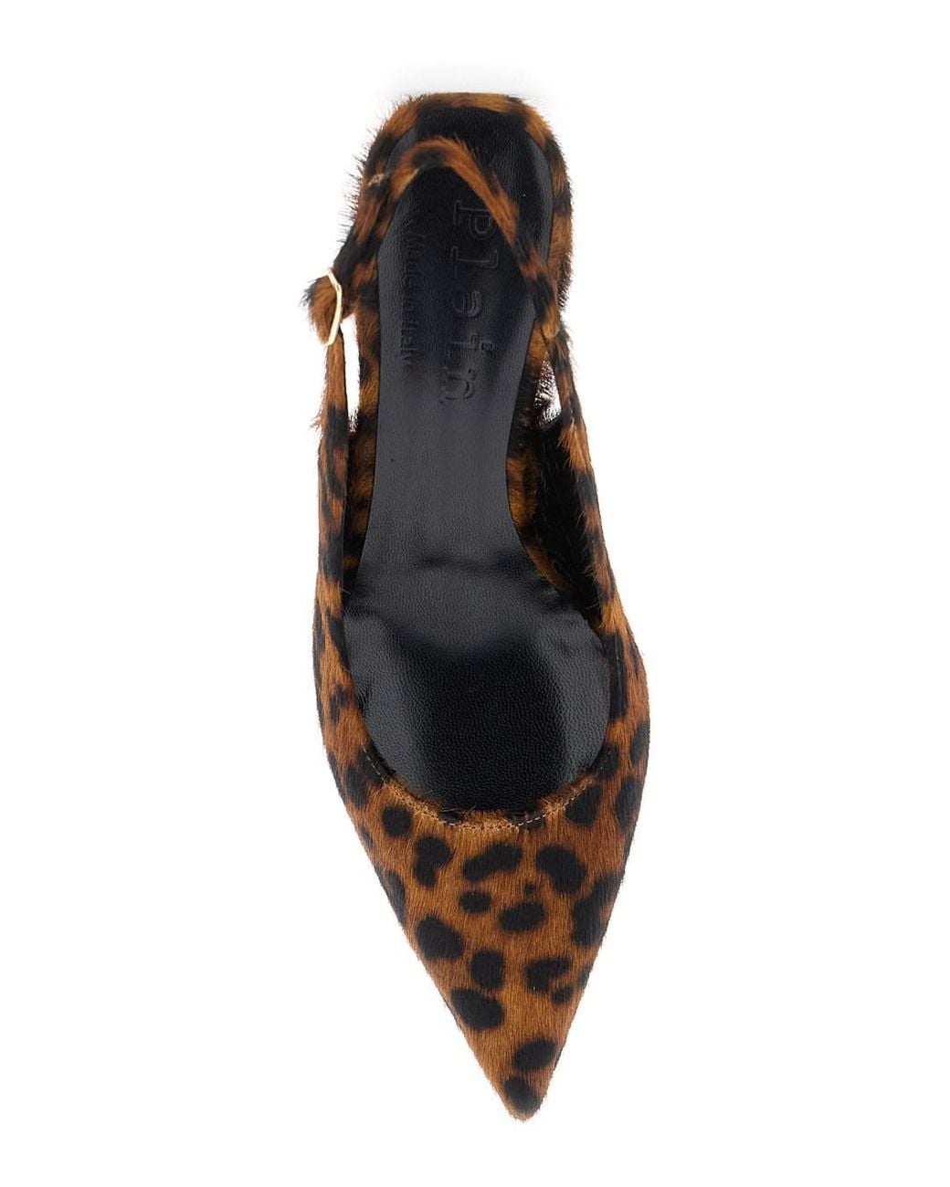 Le Plain Brown 'Luisa' Slingback Pumps With Medium Stiletto Heel And Le