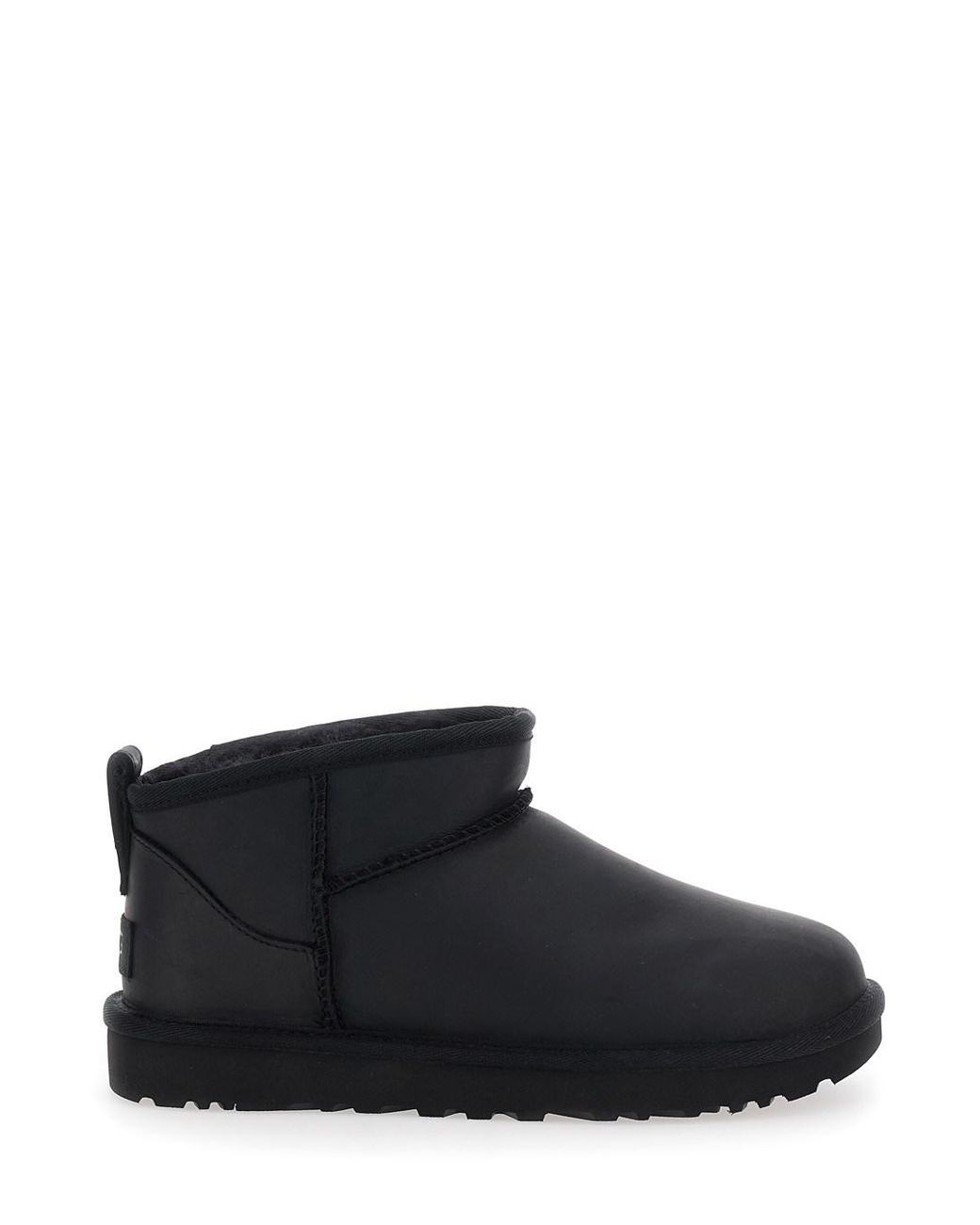 Ugg Black Ankle Boots With Shearling Lining
