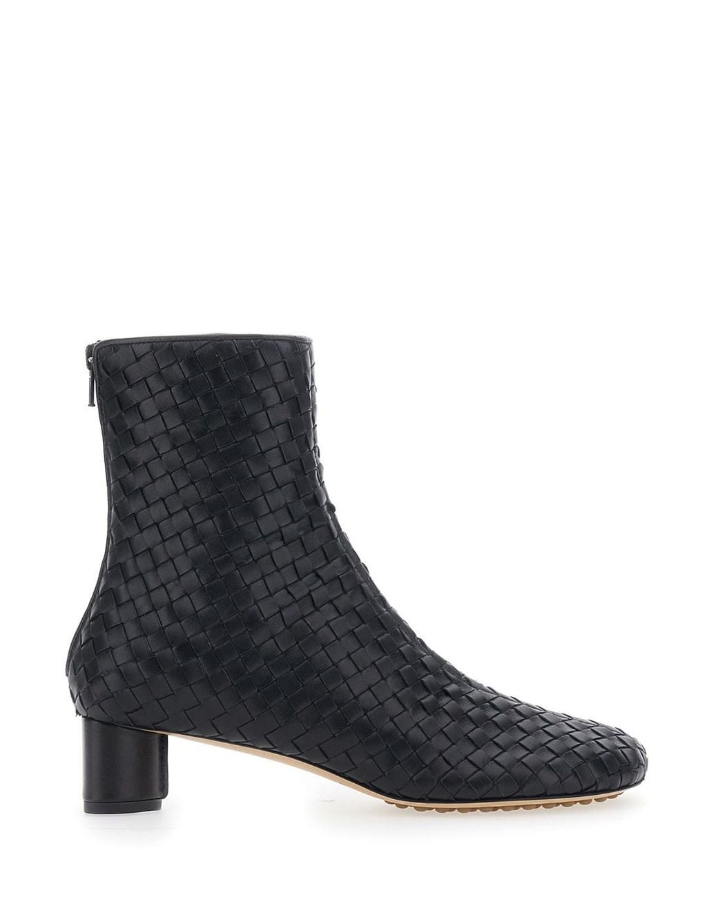Bottega Veneta Black Cherry Kitten Zipped Ankle Boot
