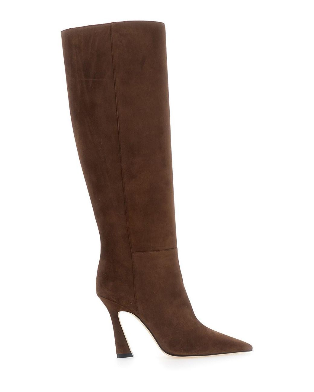 Stuart Weitzman Brown Boots Vinnie Zip 100 Leather
