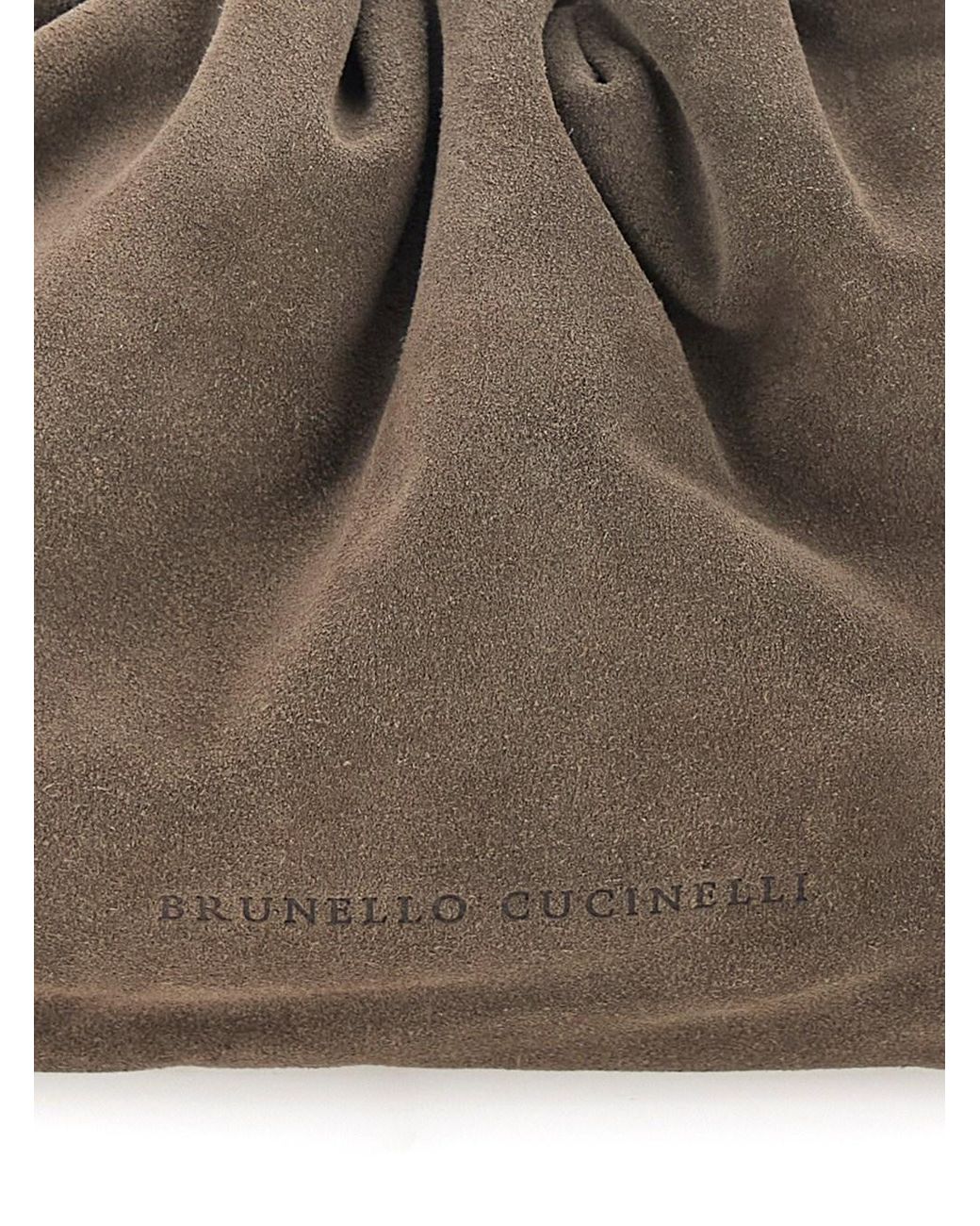Brunello Cucinelli Brown Borsa Bucket Mellow Mini