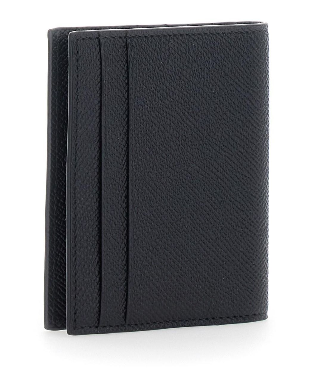 Ferragamo Black 'Micro Gancini' Card Holder Bi-Fold With Logo for men