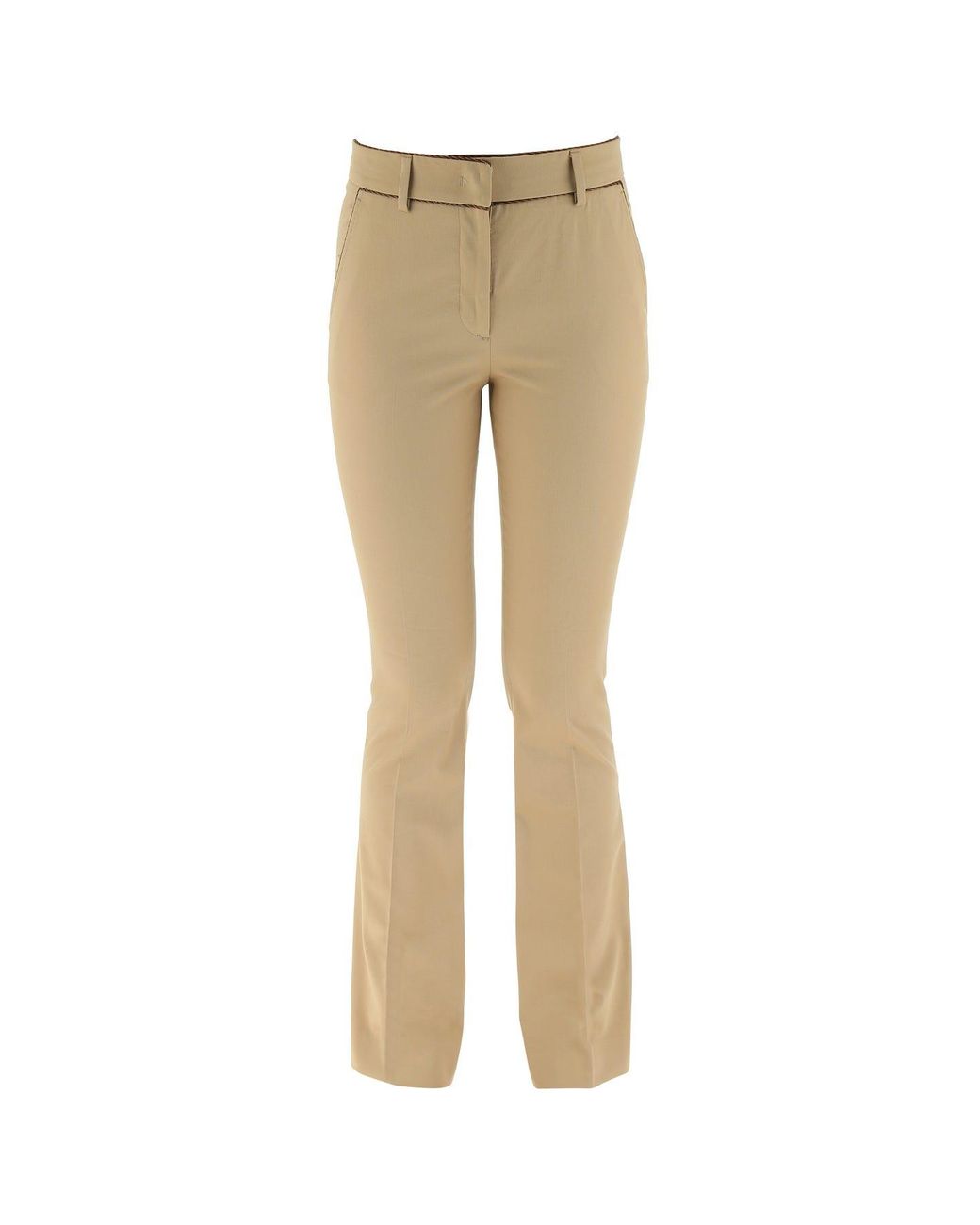 PT Torino Beige Stretch Cotton Jaine Pant in Natural Lyst