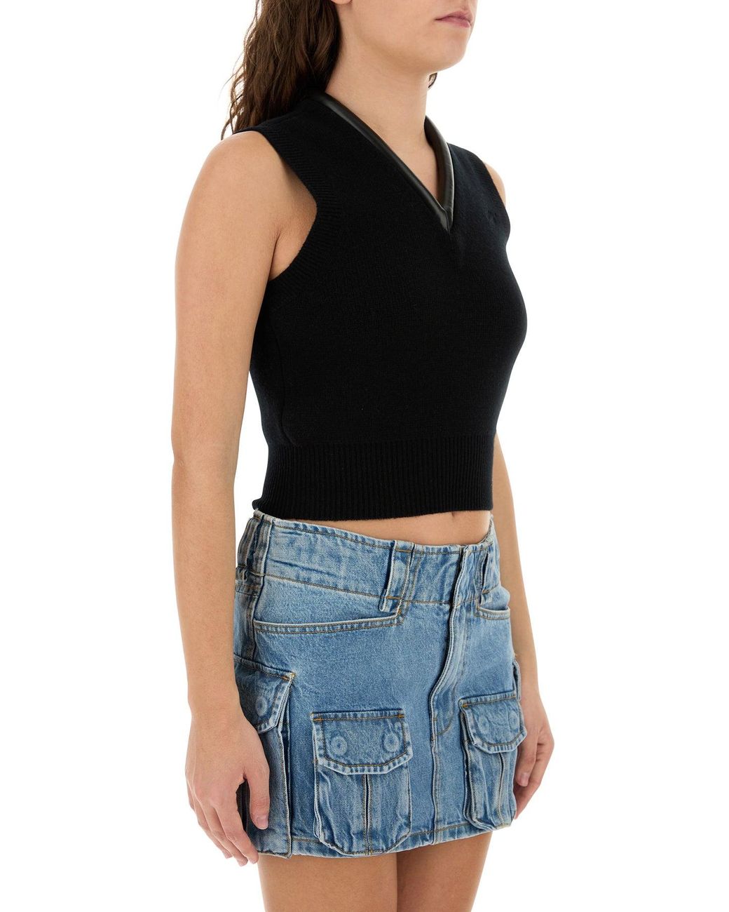ベスト・ジレ Alexander Wang Black Stretch Wool Blend Vest Alexander Wang Black Stretch Wool Blend Vest | Lyst
