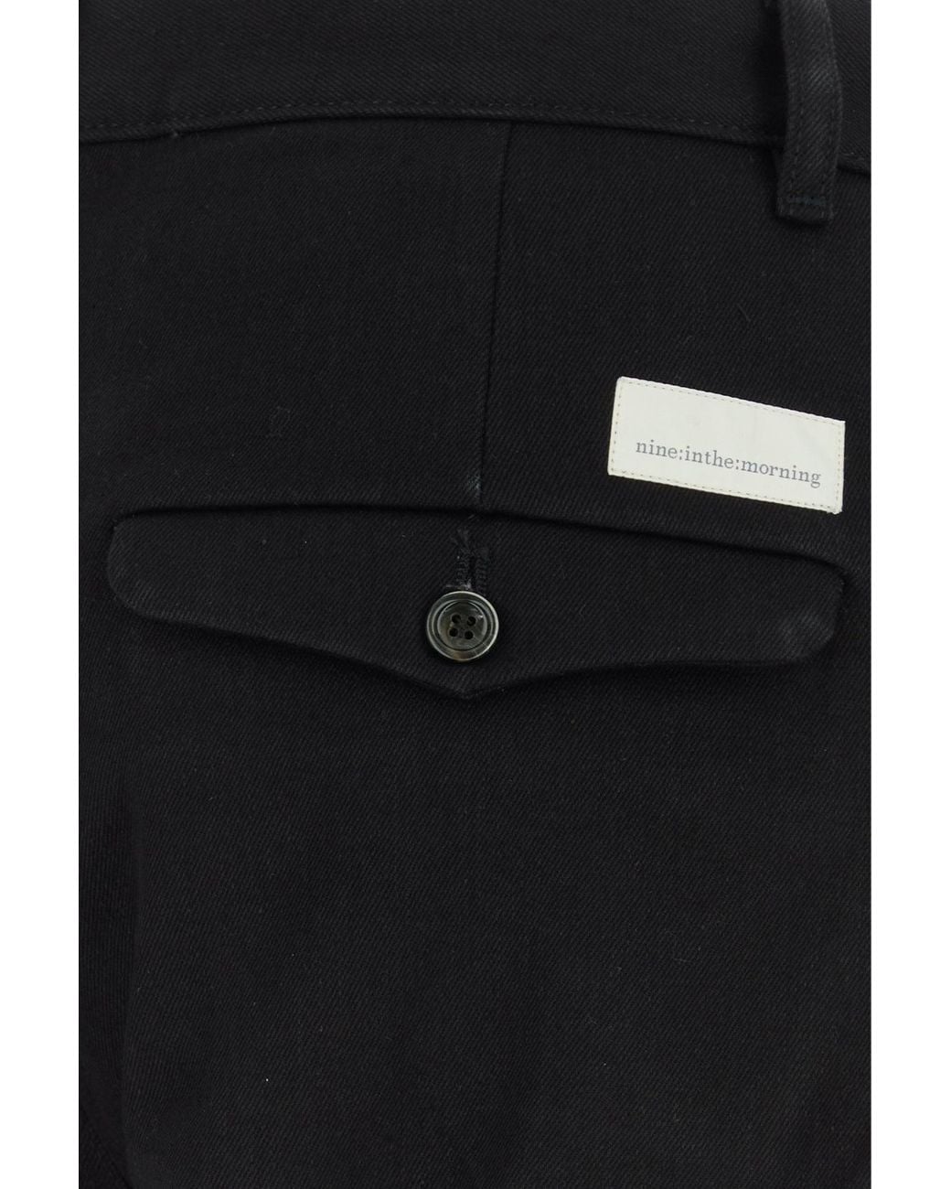Nine:inthe:morning Black Stretch Cotton Blend Pant for men