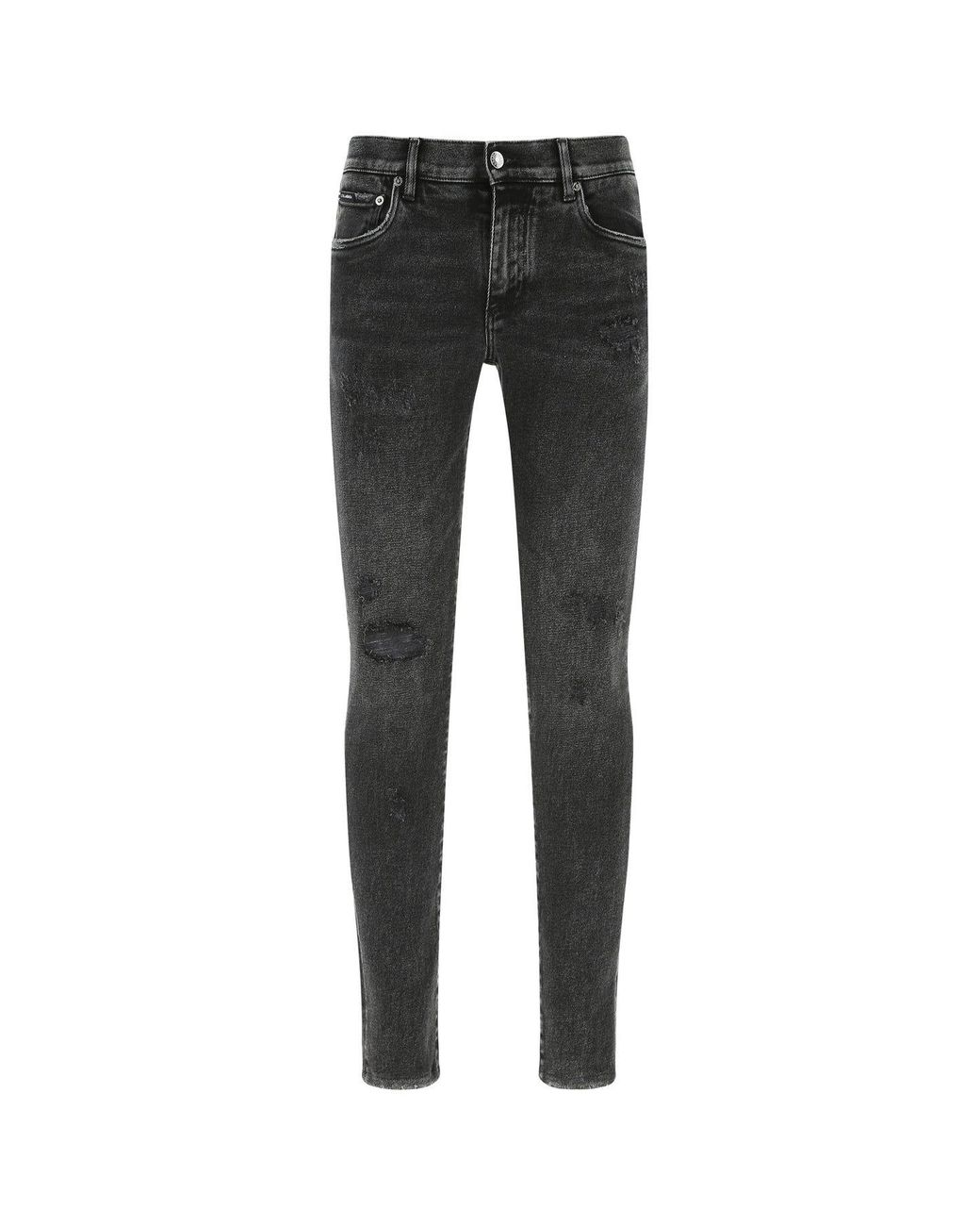 Dolce & Gabbana Dark Stretch Denim Jeans in Black for Men | Lyst