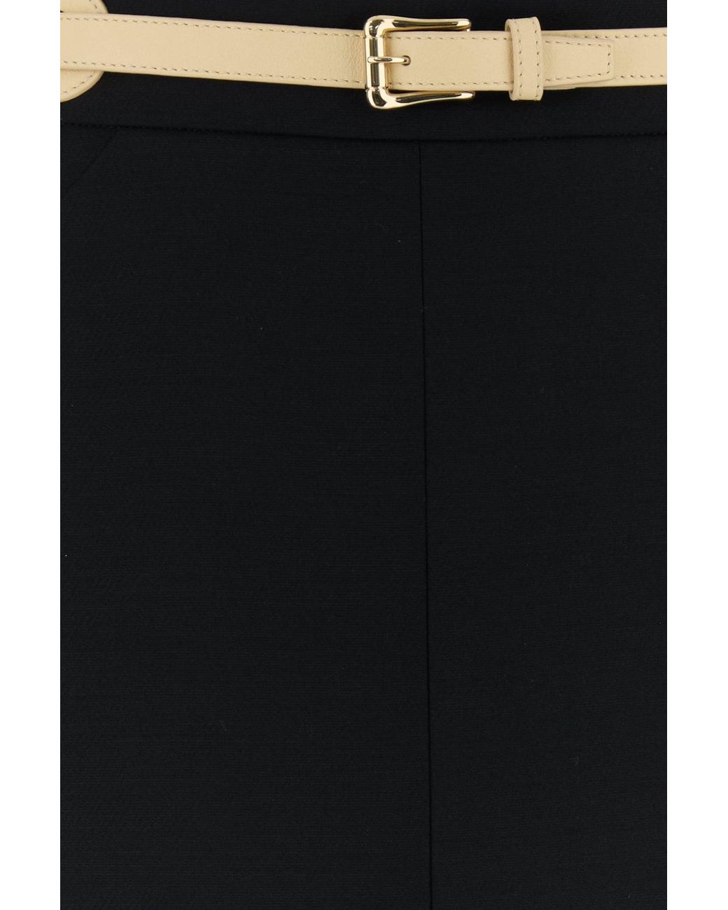 Valentino Garavani Black Wool Midi Skirt