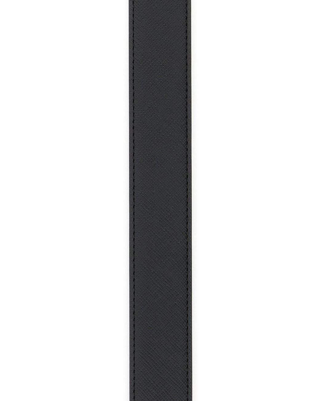 Montblanc White Rectangular Formal/Ebony 30Mm Reversible Lea for men
