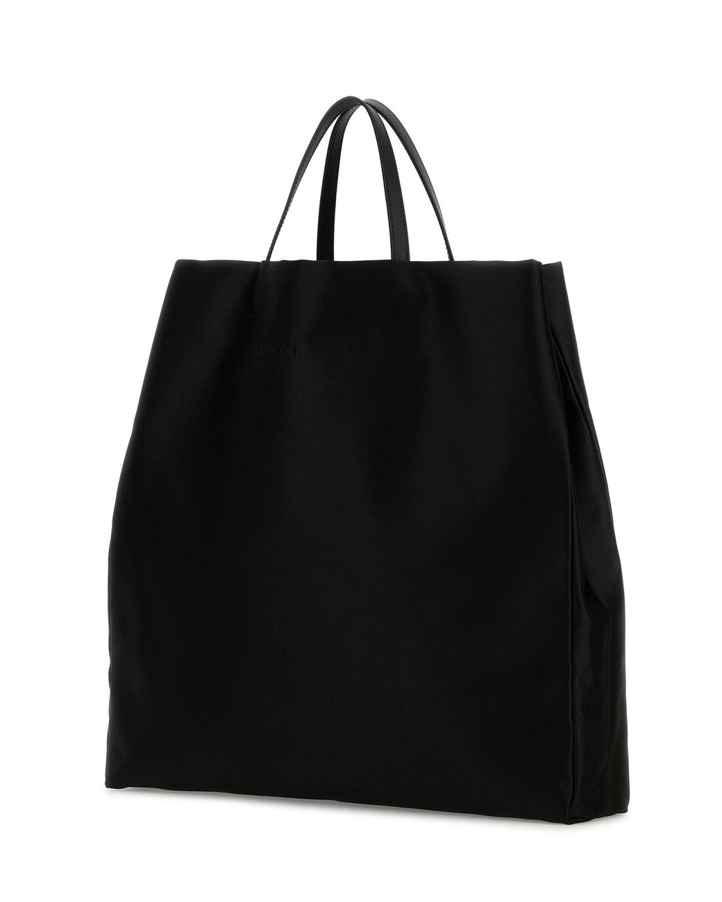 Carven Black Fabric Jeanne Shopping Bag
