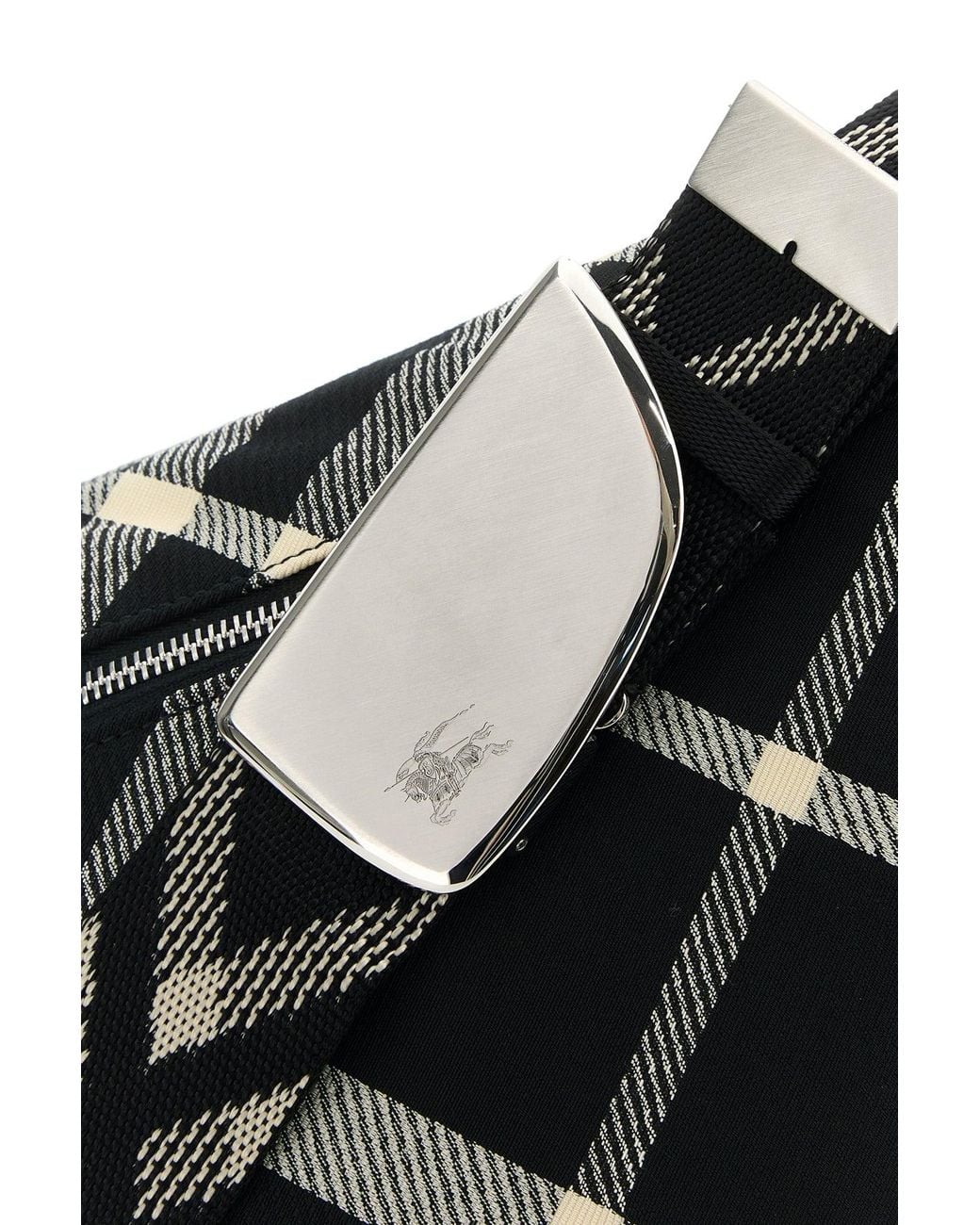 Borsa a tracolla Shield in tessuto ricamato di Burberry in Black da Uomo