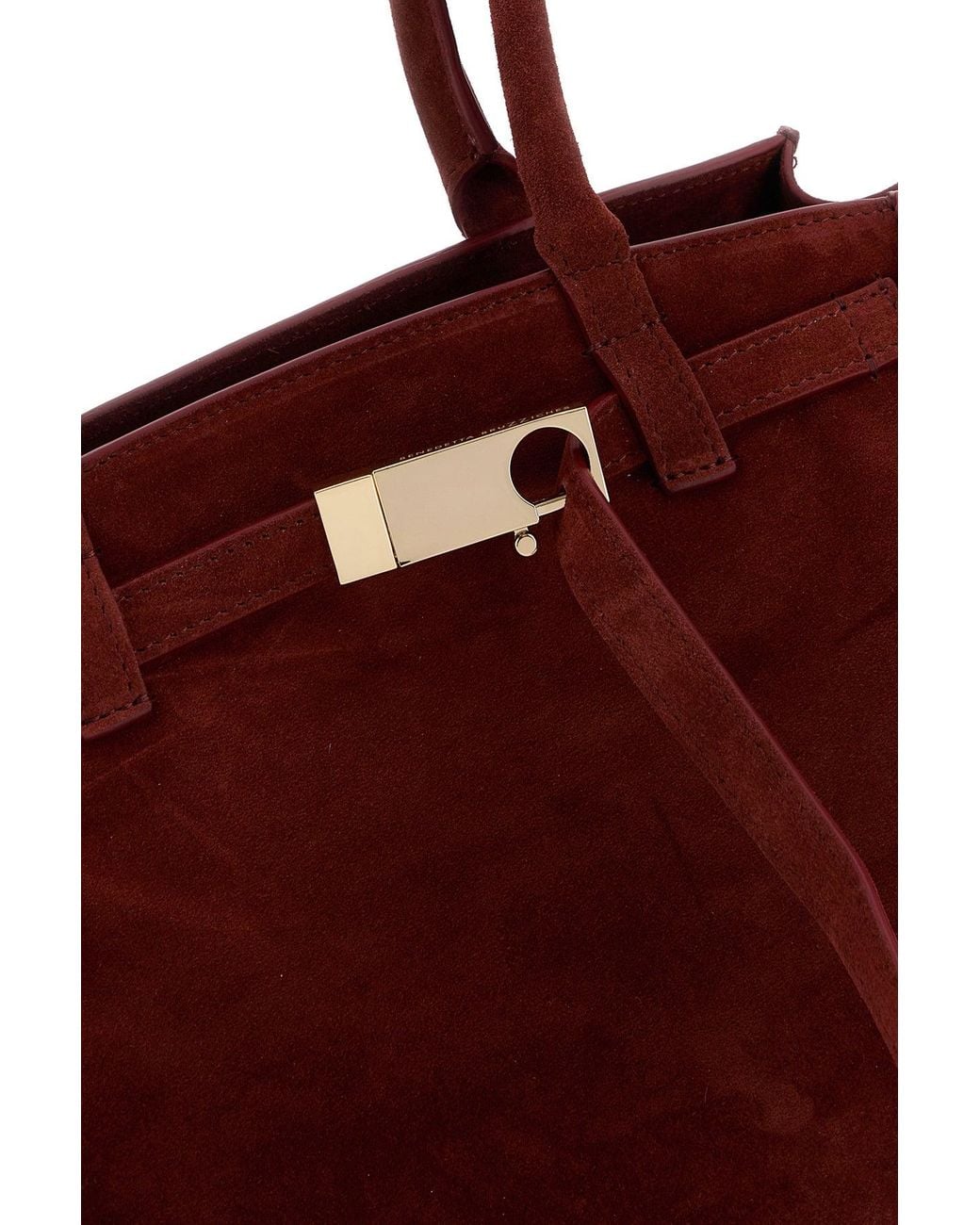 Benedetta Bruzziches Tiziano Red Suede Mame Handbag