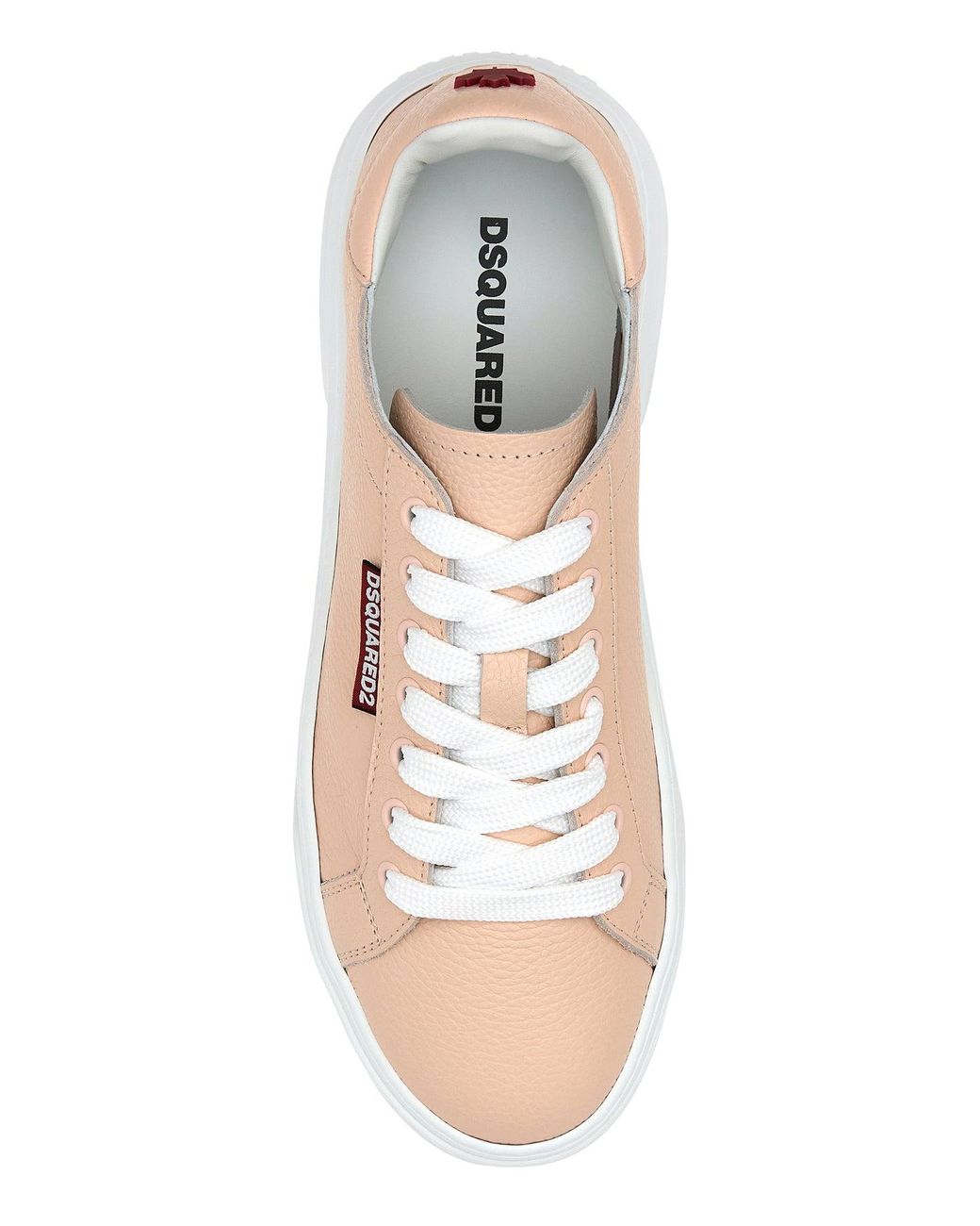 DSquared² Pink Dsquared Light Leather Bumper Sneakers