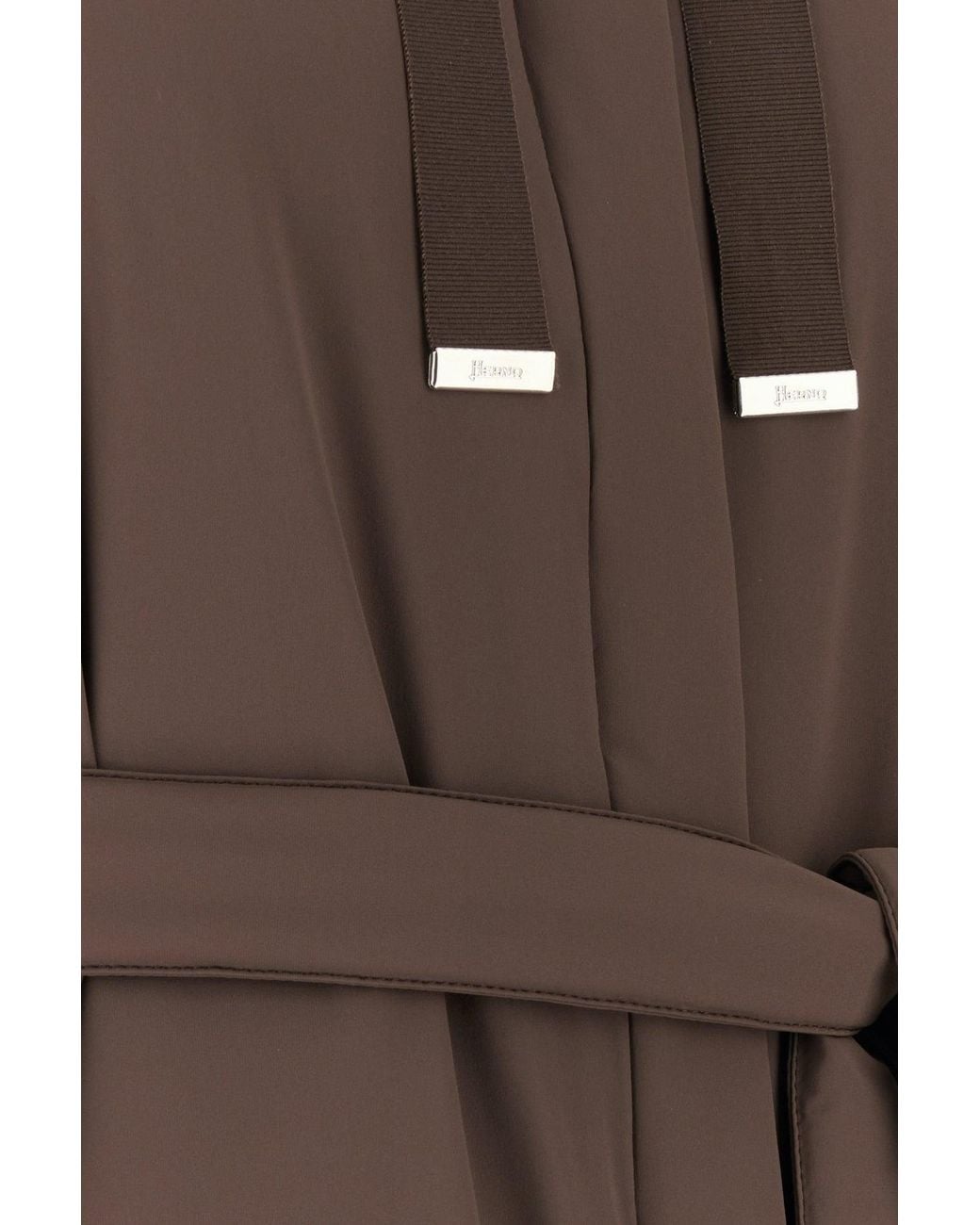 Herno Brown Stretch Nylon Jacket