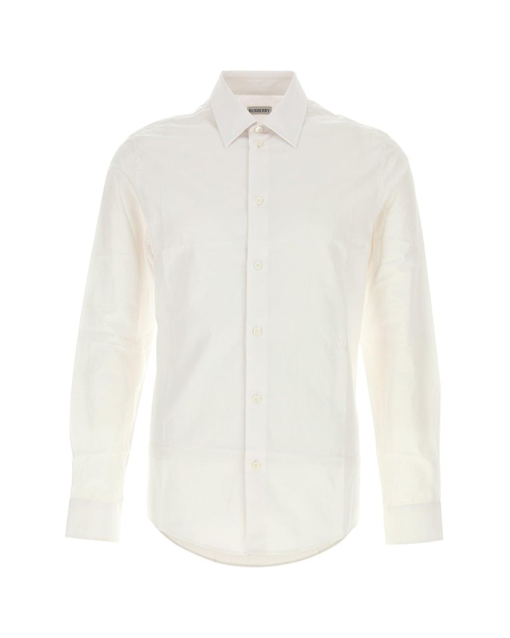 Camicia in popeline bianco da Uomo di Burberry in Bianco Lyst
