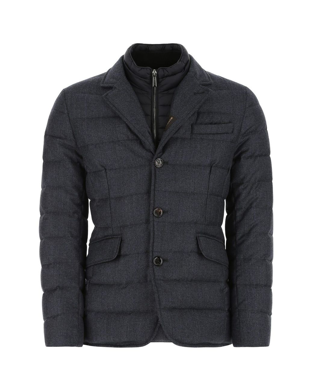 Moorer Wool Nomos Padded Jacket in Blue for Men | Lyst